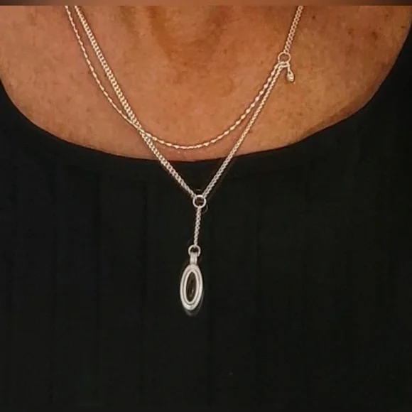 Montana West Wrangler Silver Necklace NIB - Picture 5 of 5